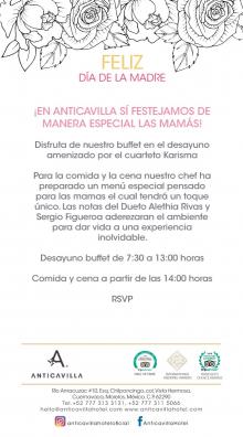 Festeja a mamá en Anticavilla