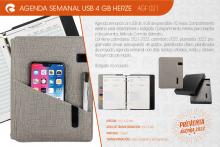 Grucas Publicidad - Agenda Semanal USB 4 GB Herze